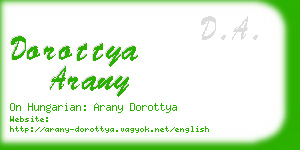 dorottya arany business card